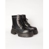 PU Lace Up Combat Style Boots