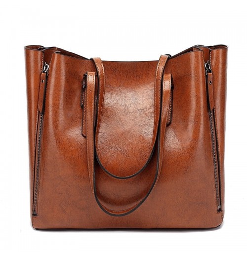 Rectangular Leather Tote Bag