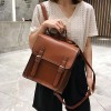 Leather buckle backpack